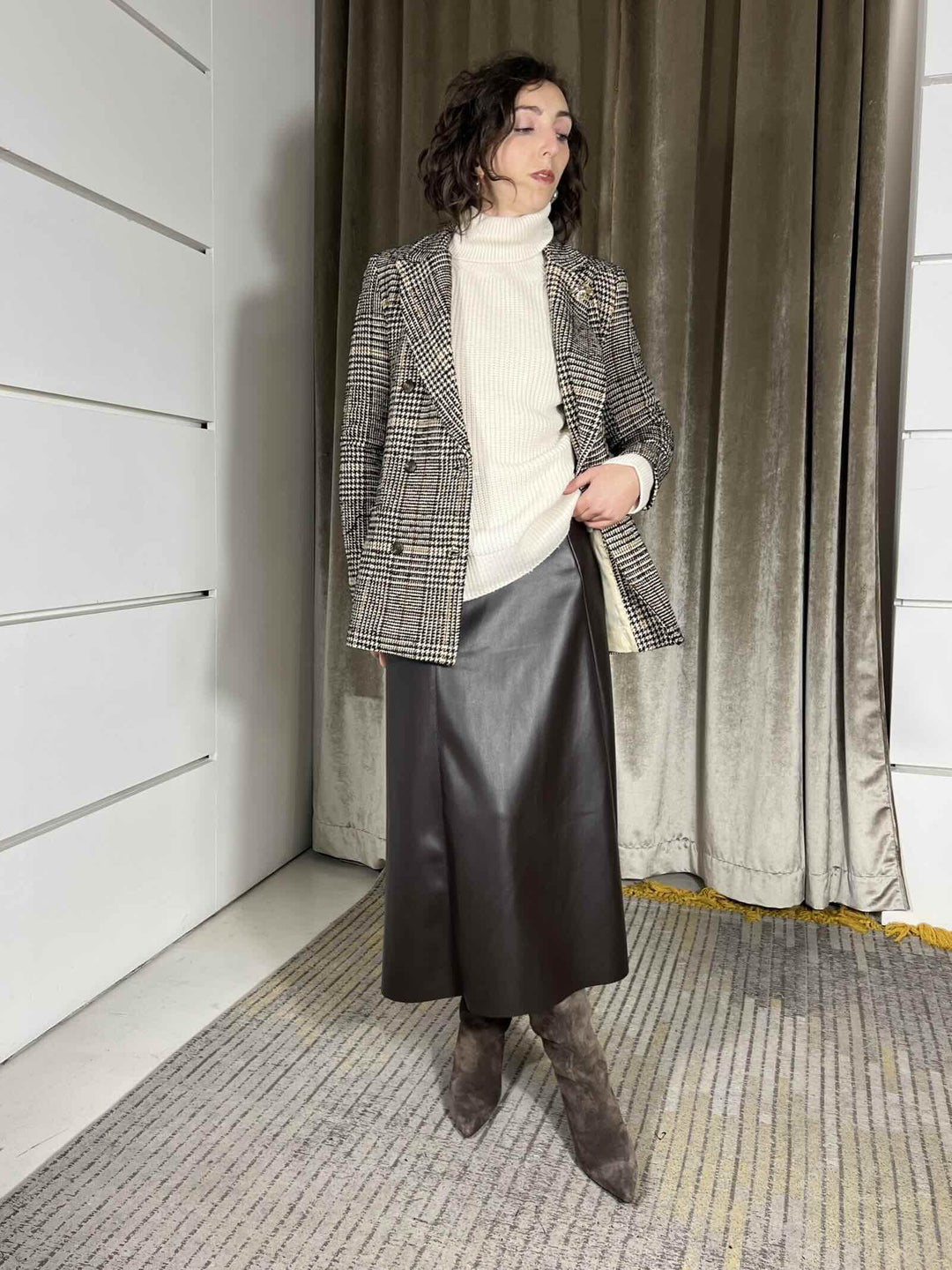 giacca doppiopetto J0458CAMMELLO SUSY MIX