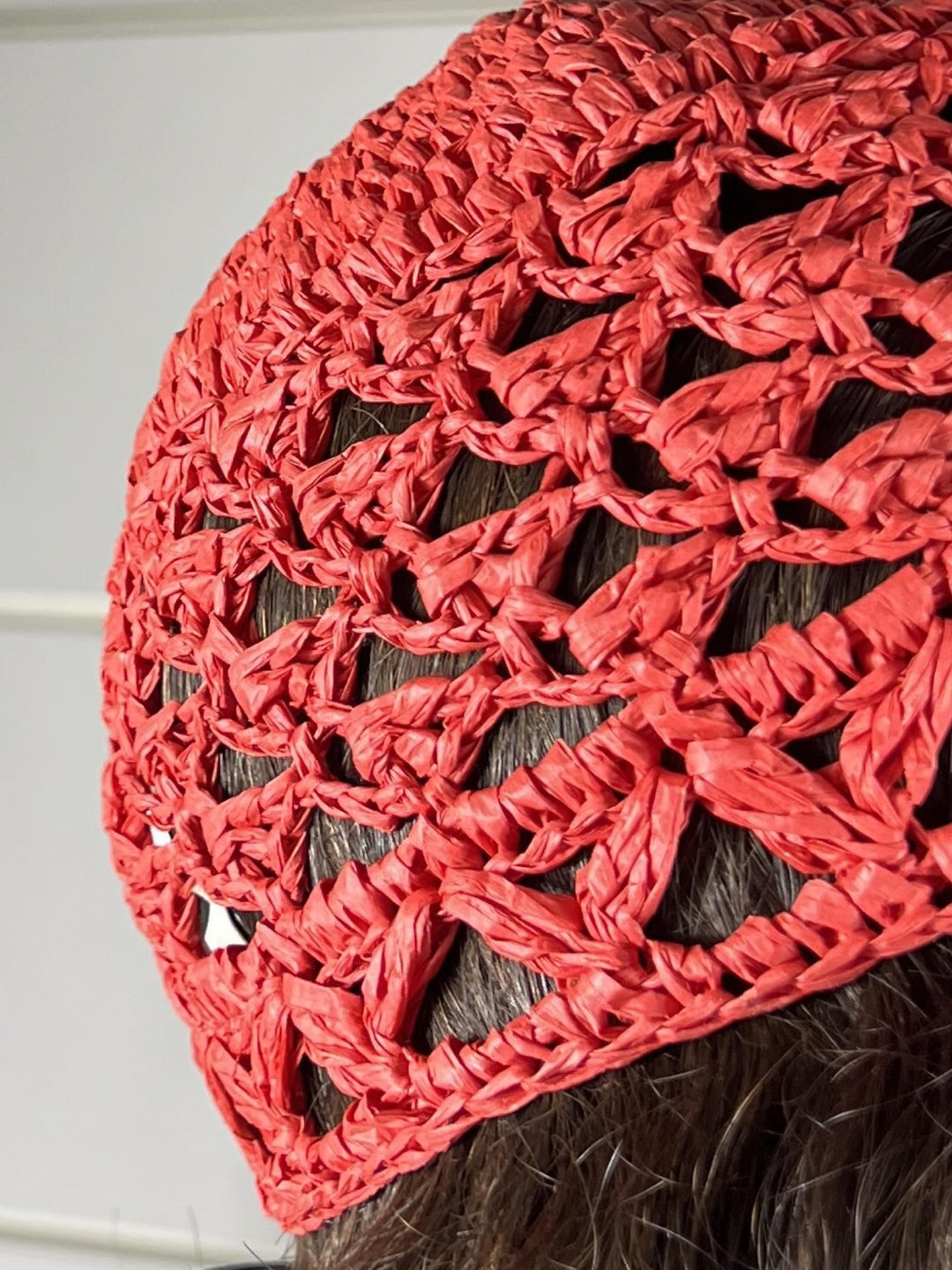 cuffia in crochet rossa 619CROSSO SUSY MIX