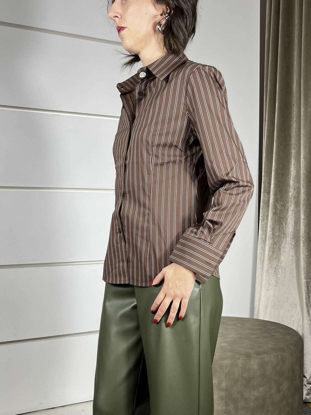 camicia a righe moro 748B10MORO SUSY MIX