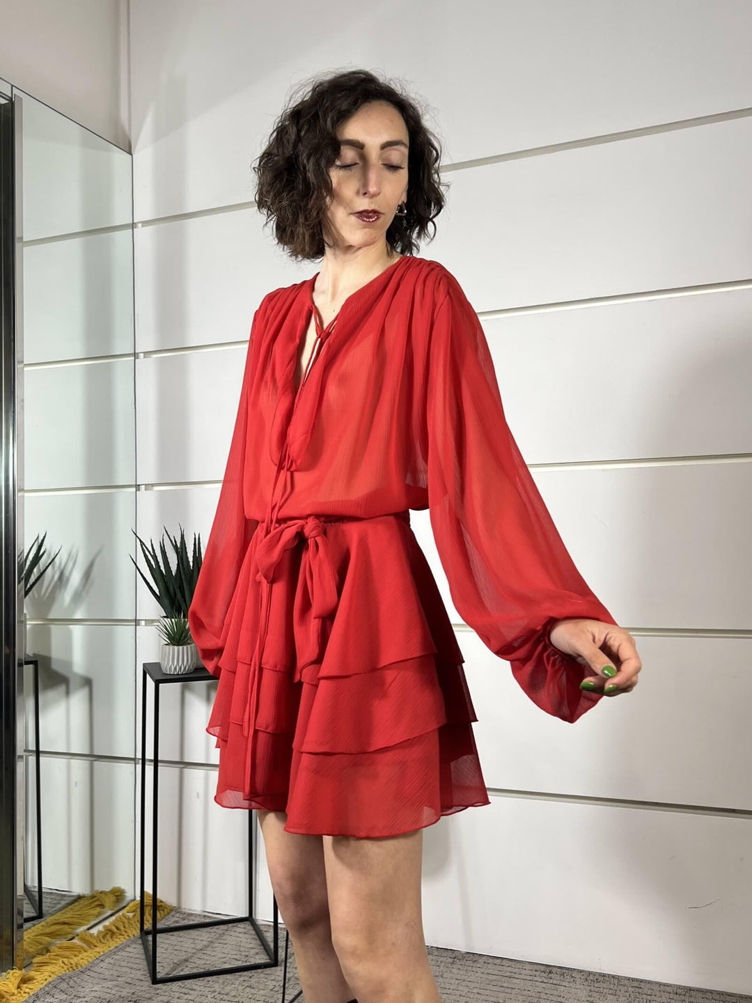 abito corto rosso AMA-Q077ROSSO HAVE ONE