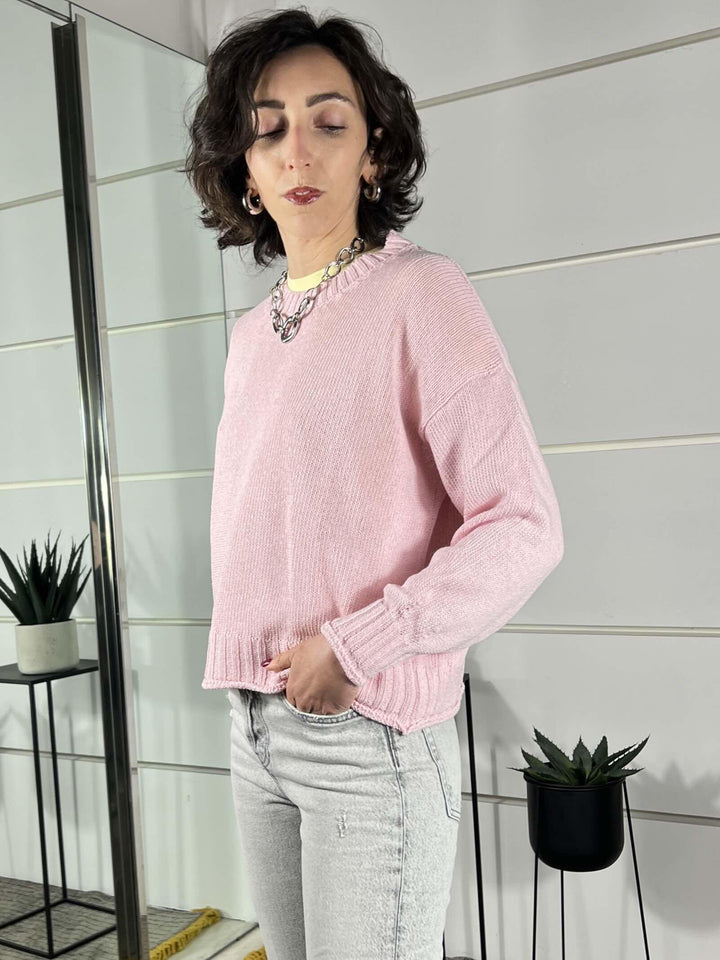 maglia paricollo misto cotone rosa WMA26SA515ROSA TWO WAY