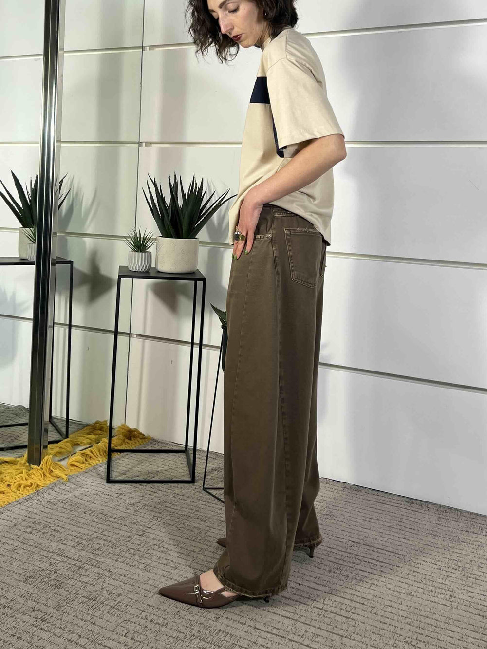 jeans relaxed brill a ovetto tinto capo moro ZUMI-COLORMORO TENSIONE IN