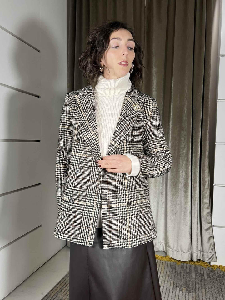 giacca doppiopetto J0458CAMMELLO SUSY MIX