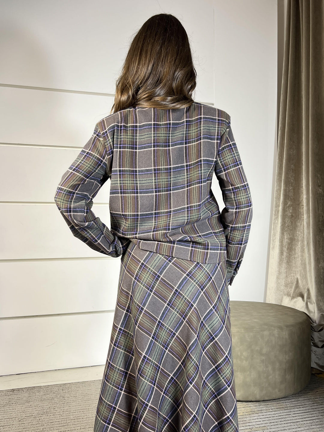 camicia con cravatta check viola 26C1372VIOLA TENSIONE IN