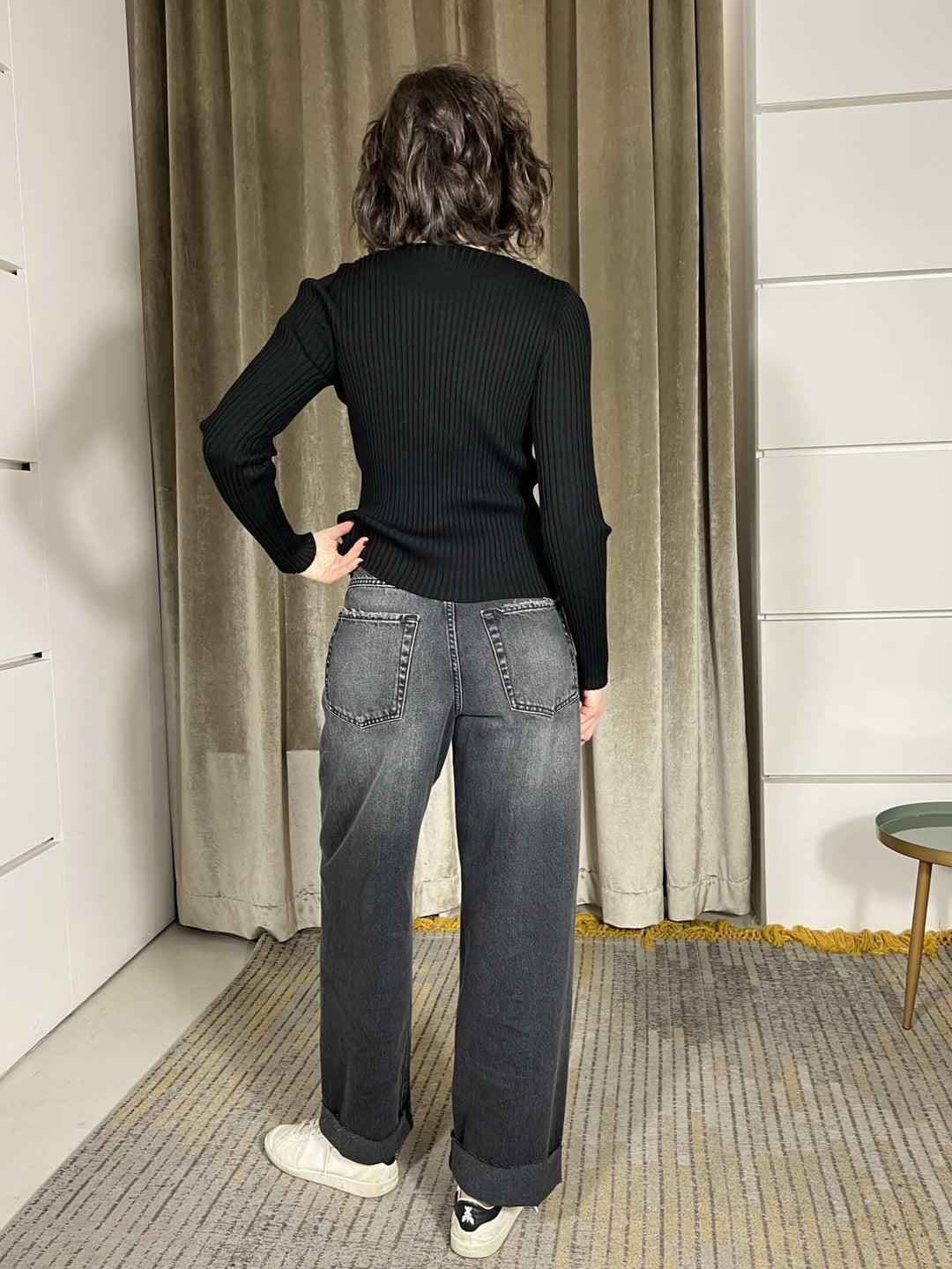 jeans egg fit nero ZORA-657PBLACK TENSIONE IN