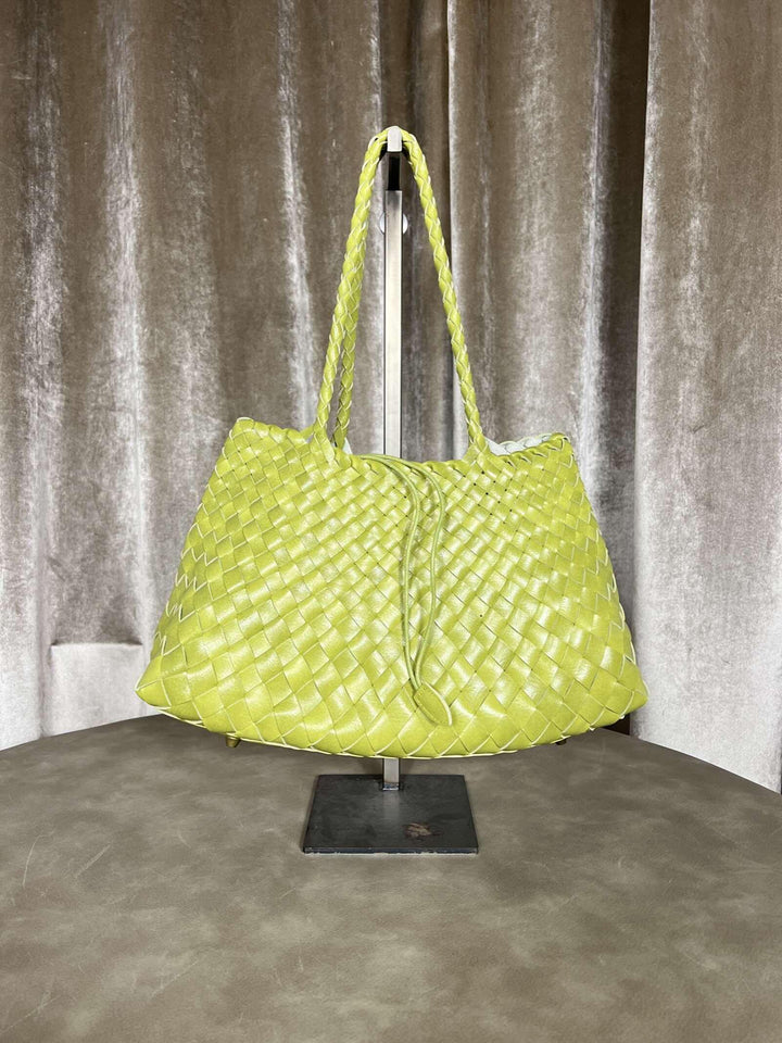 borsa a intreccio in ecopelle green 58226GREEN FEMME CAFE SELECTION