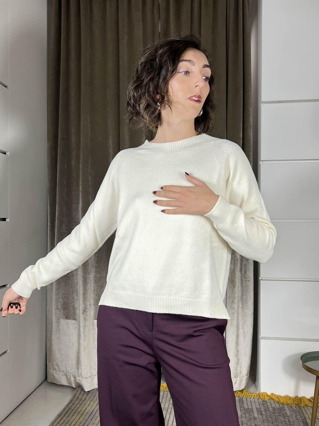 maglia collo alto 50%vi 27%pl 23%pa SSX431CREMA SUSY MIX