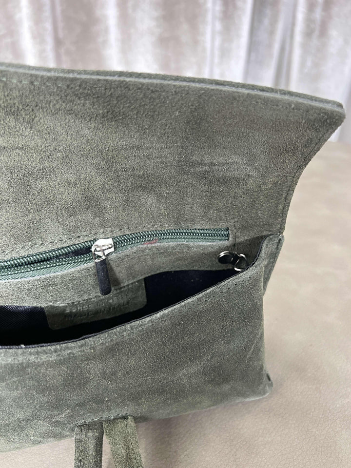 BORSA A NODO IN CAMOSCIO VERDE 200415VERDE FEMME CAFE SELECTION