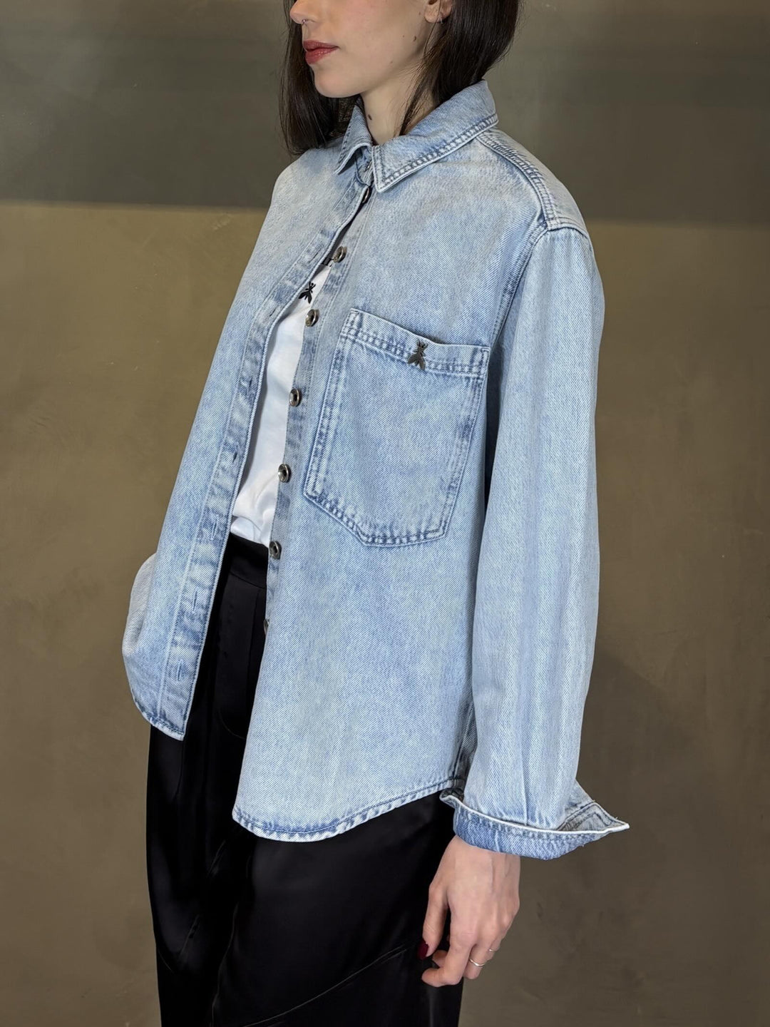 camicia in denim chiaro 8C0833D108CB09 PATRIZIA PEPE PREVIEW