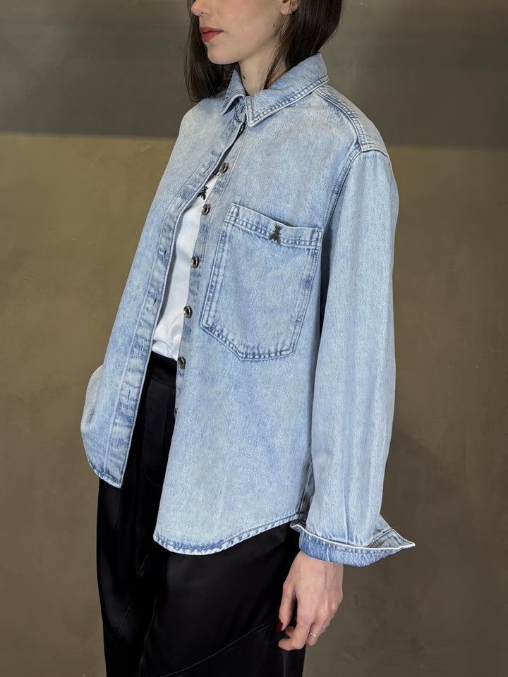 camicia in denim chiaro 8C0833D108CB09 PATRIZIA PEPE PREVIEW
