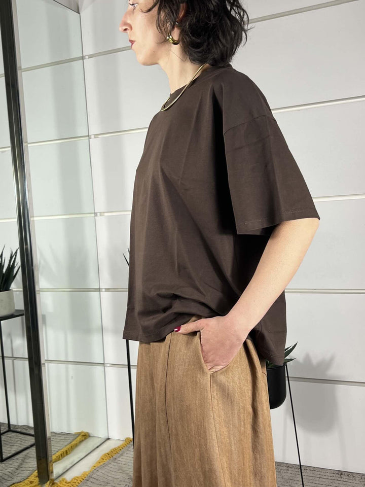 t.shirt over girocollo moro 11935MORO SUSY MIX