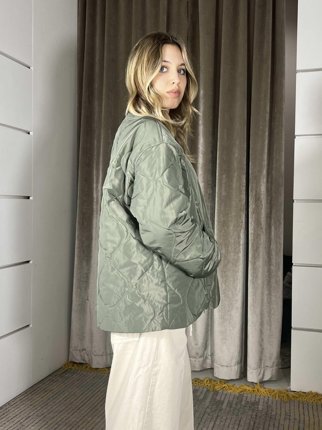 giubbotto trapuntato verde salvia SMXGB0022VERDE SALVIA SUSY MIX