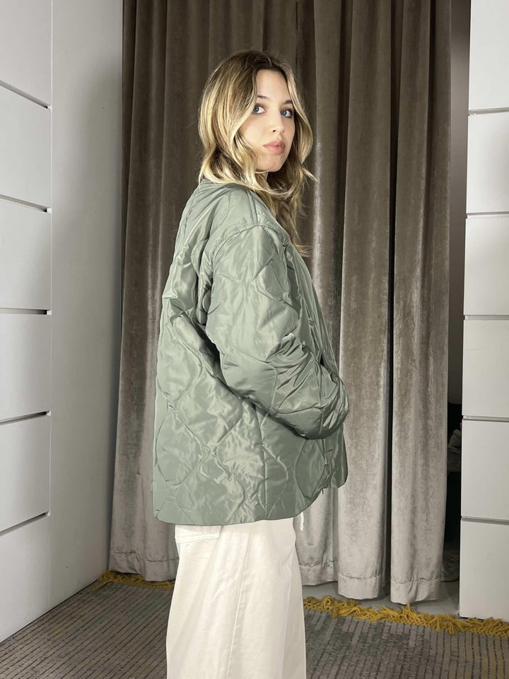 giubbotto trapuntato verde salvia SMXGB0022VERDE SALVIA SUSY MIX