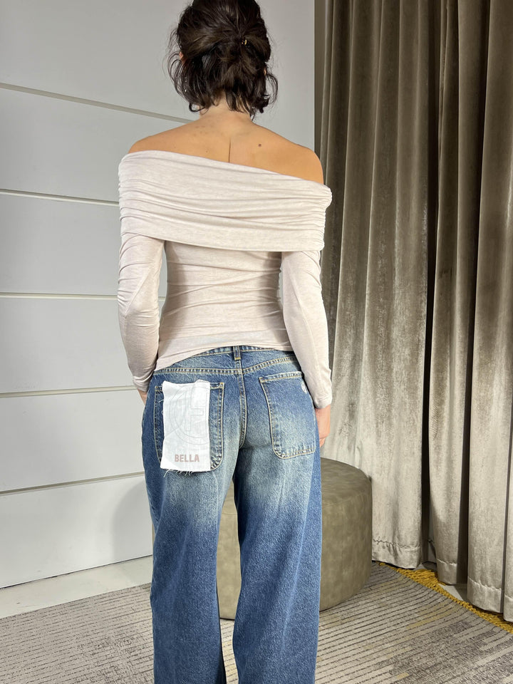 maglia scollo shiffer con arricciaturasabbia in misto lana MGM-P118SABBIA HAVE ONE