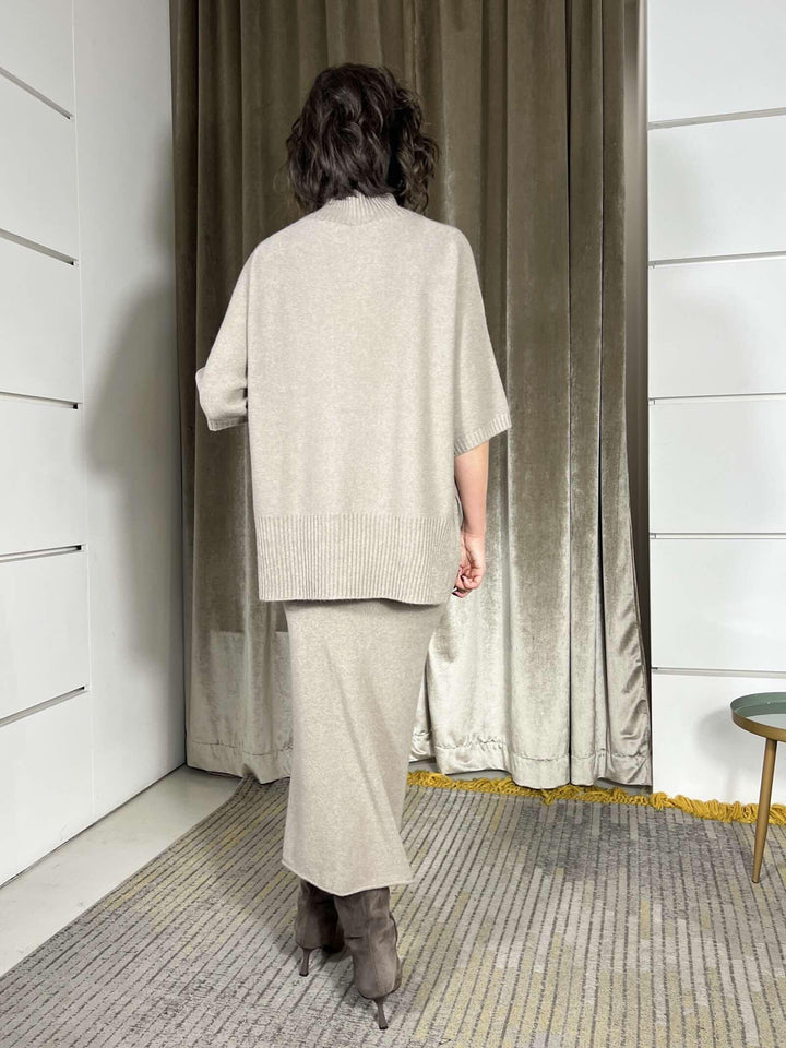 gonna in maglia taupe G30258861928 IMPERIAL