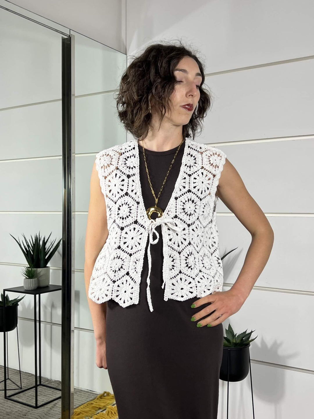 gilet crochet bianco 2638017BIANCO SUSY MIX