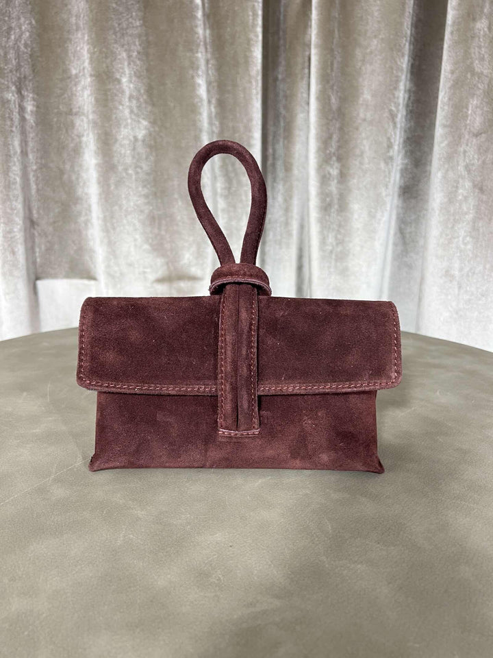 BORSA A NODO IN CAMOSCIO BORDEAUX 200415BORDEAUX FEMME CAFE SELECTION