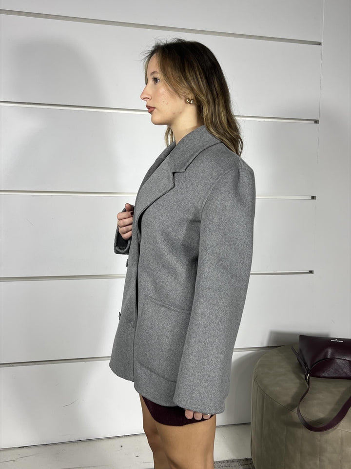 CAPPOTTO GRIGIO DOPPIOPETTO CP0562950 SEVENTY