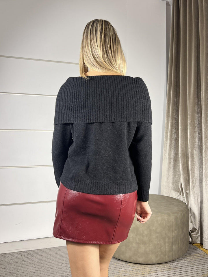 maglia scollo shiffer nera MAZ-P108NERO HAVE ONE