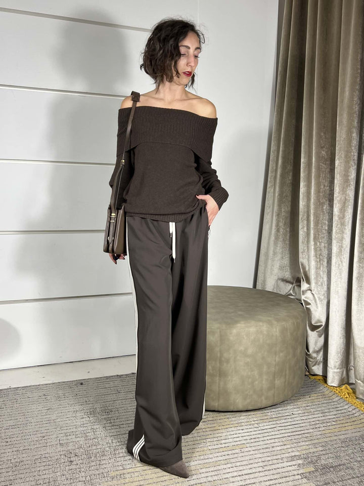 maglia scollo shiffer caffe MAZ-P108CAFFE HAVE ONE