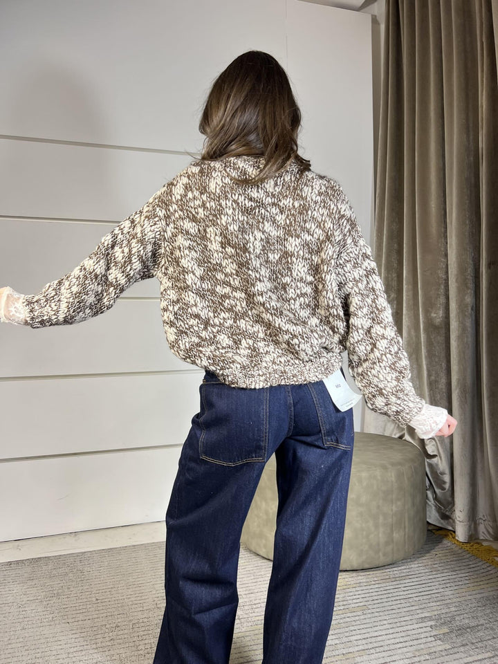 maglione girocollo moro e burro 33060FMORO/BURRO VICOLO