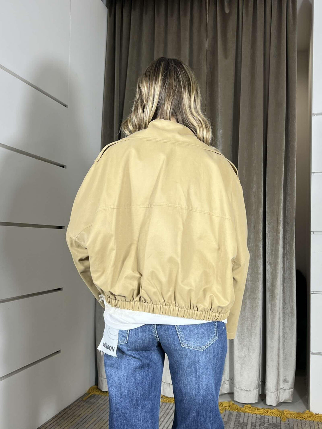 trench corto beige KVS-Q018BEIGE HAVE ONE