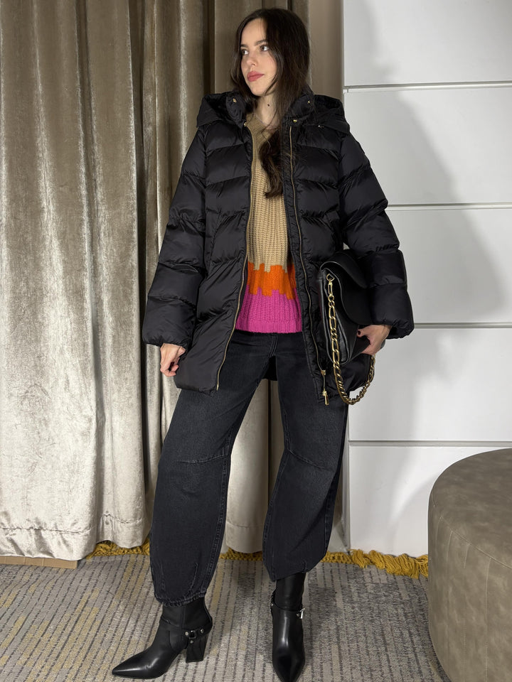 PIUMINO IMBOTTITO MARRONE CALZONE CAPPOTTOM04 PINKO