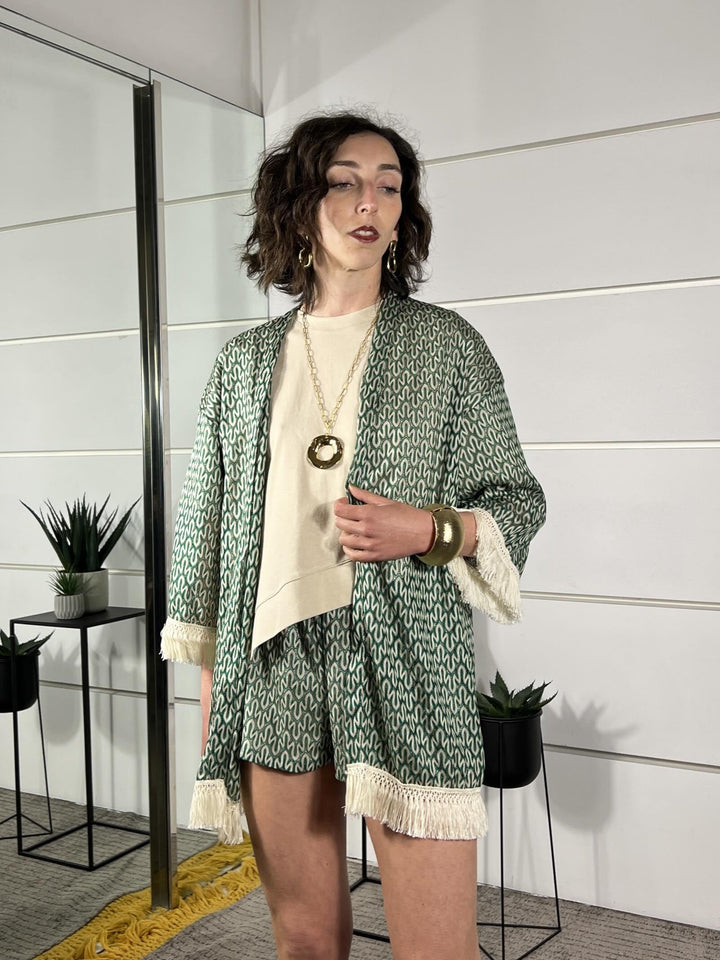 kimono fantasi verde TAB2060VERDINO VICOLO