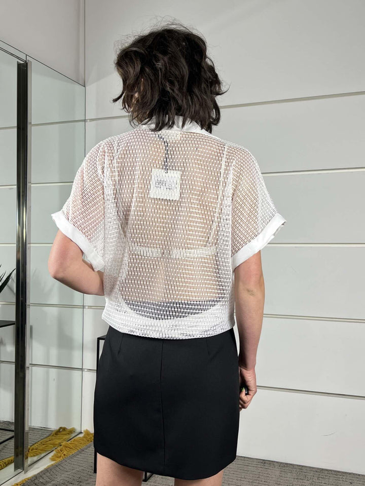 maglia a polo a rete naturale TAB1937NATURALE 02 VICOLO