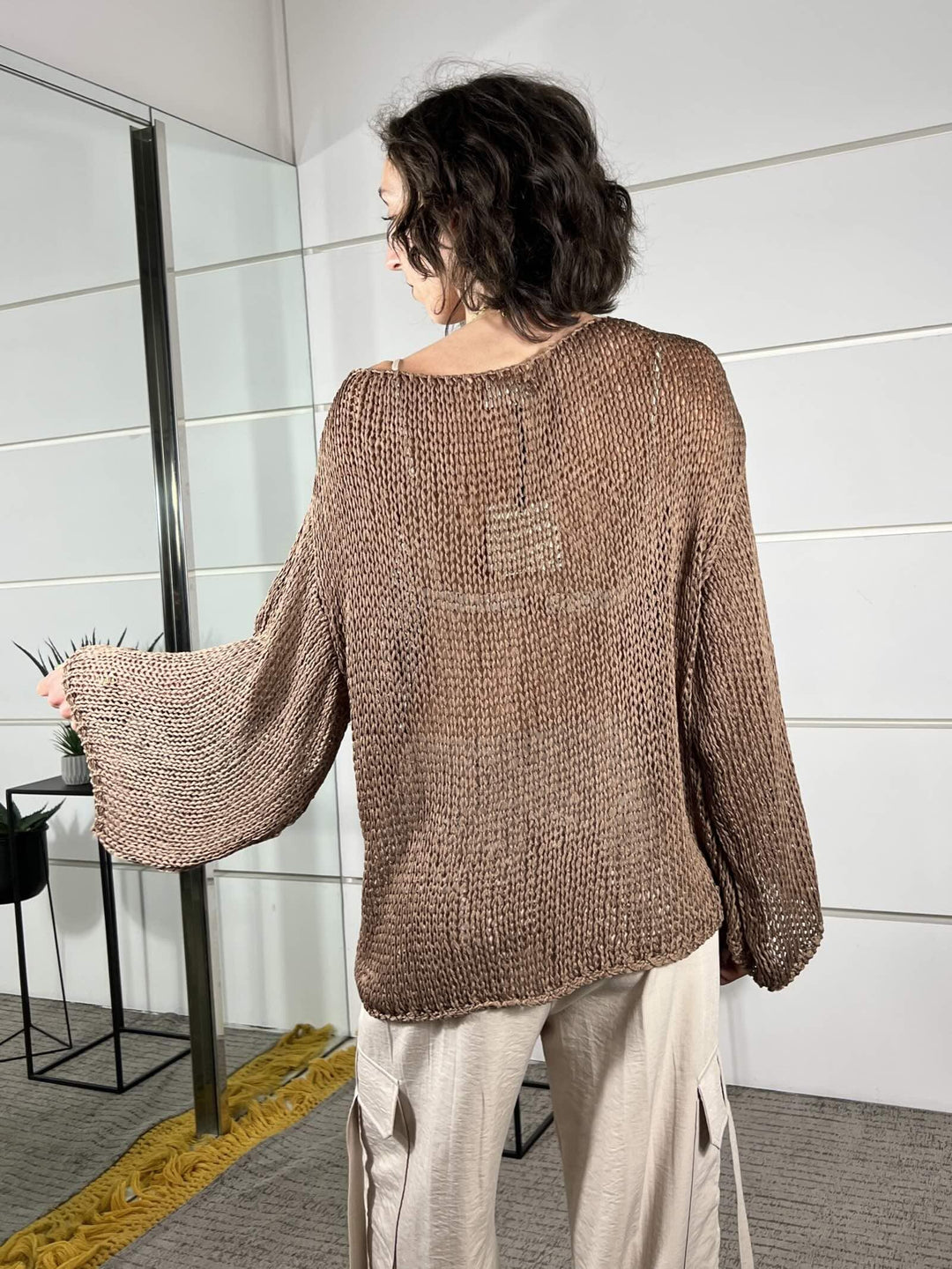 maglia a rete, manica lunga moro 3AB3026MORO 68 VICOLO