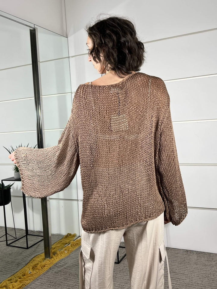 maglia a rete, manica lunga moro 3AB3026MORO 68 VICOLO