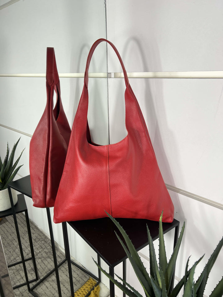 borsa in pelle a spalla rossa DO-B0124ROSSO FEMME CAFE SELECTION