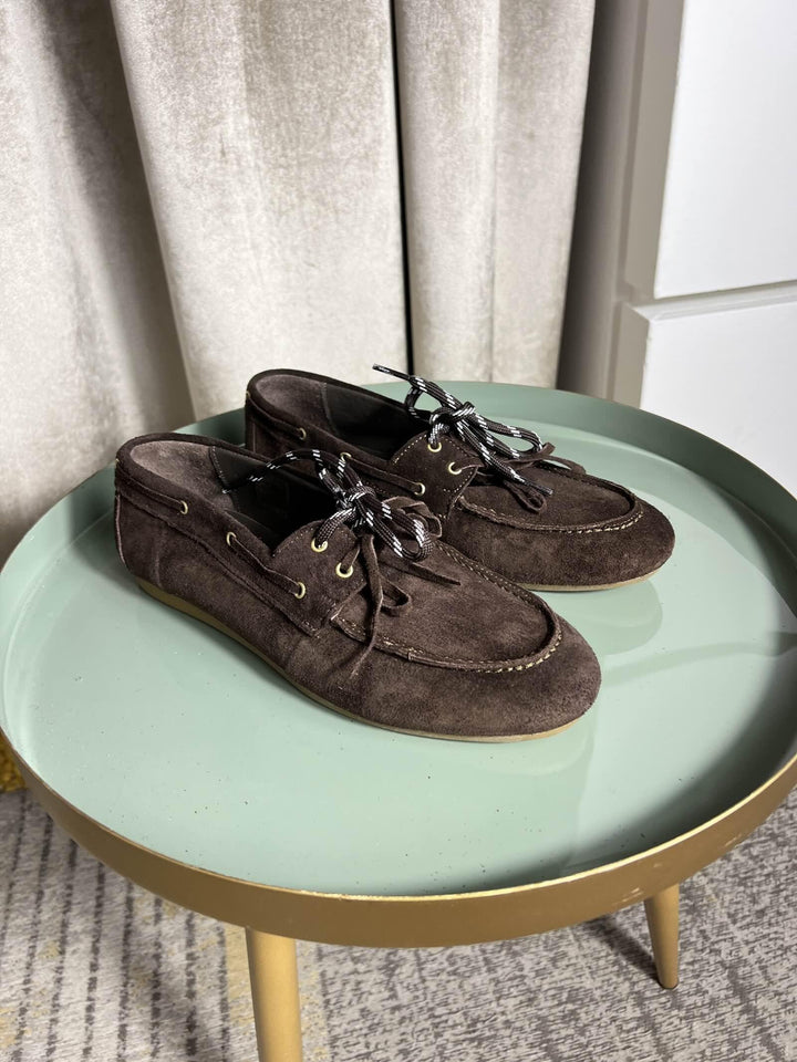 boat shoes in camoscio cioccolato SM90CAMCIOCCOLATO OVYE'
