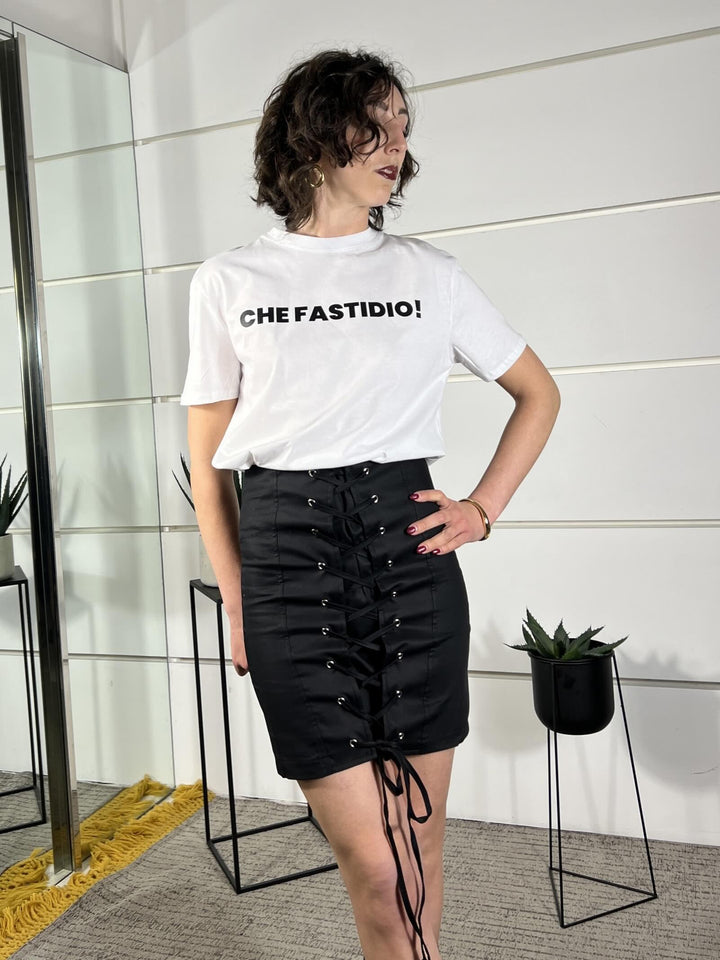 t-shirt con stampa che fastidio L02T0718BIANCO PHILIA LOFT