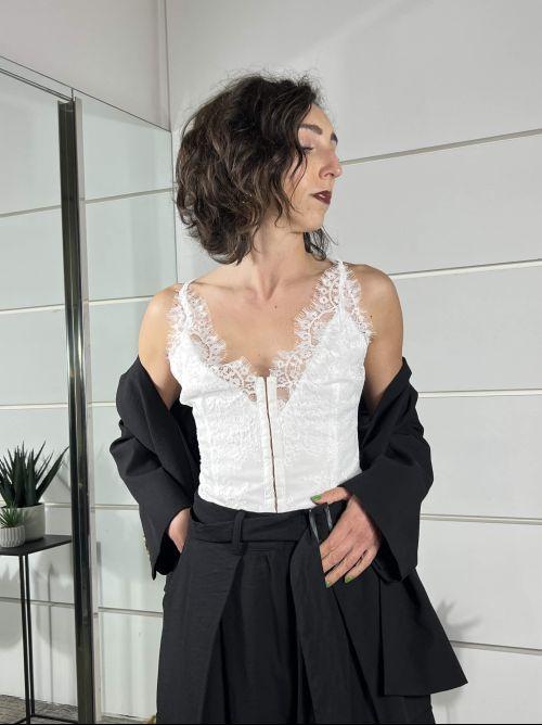 body con pizzo bianco B282LJS1100 IMPERIAL
