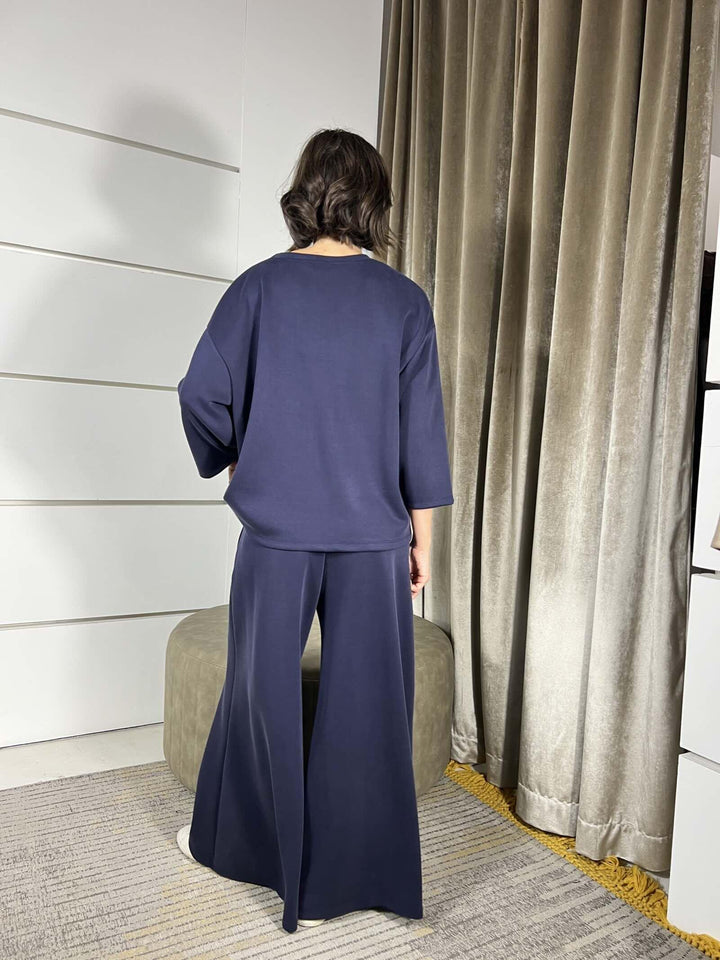 COMPLETO BLU SUSY MIX FELPA E PANTALONE ALASKABLU SUSY MIX