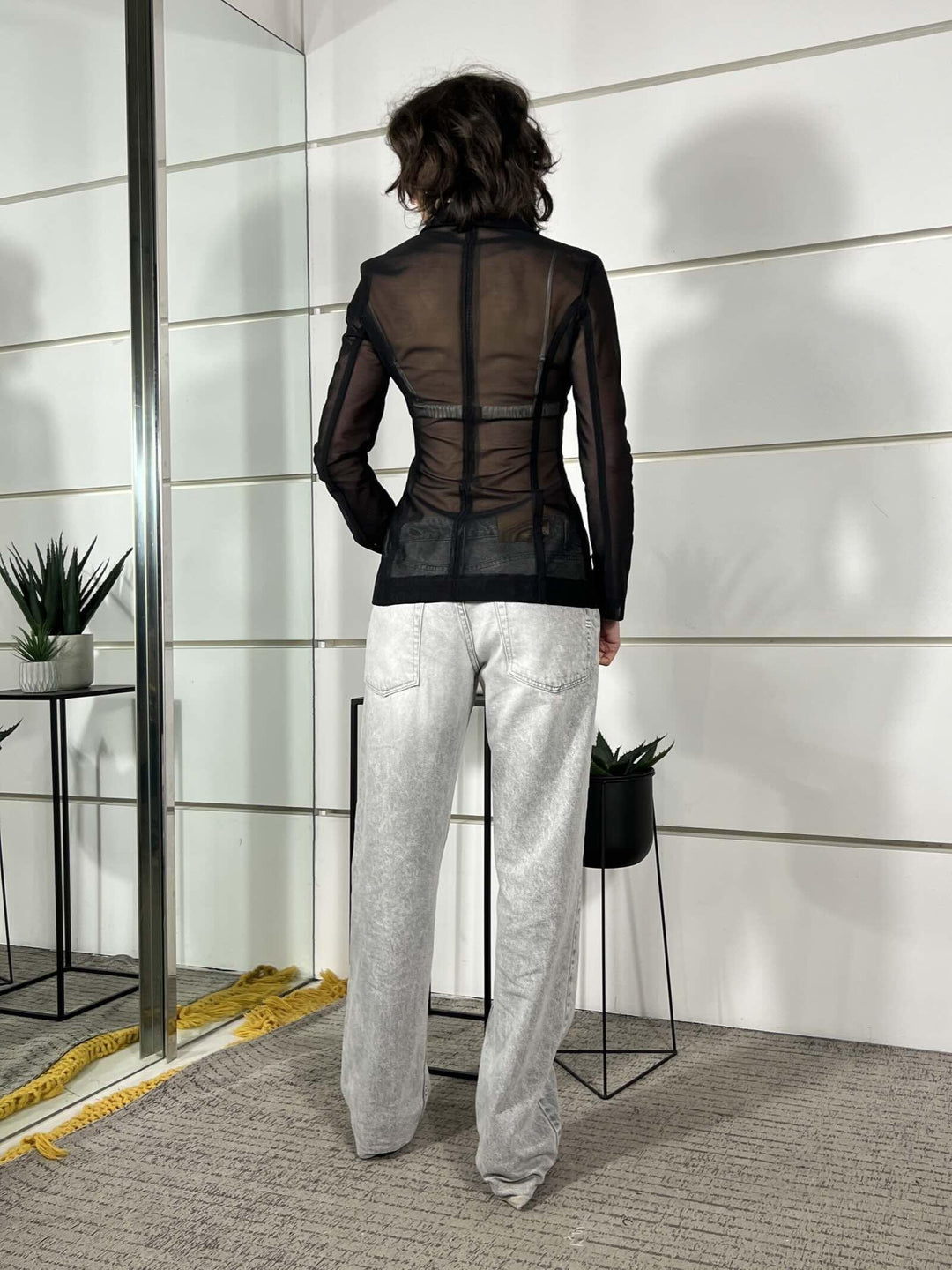 jeans basma vita bassa, gamba dritta grigio chiaro DAB5157GRIGIO CHIARO VICOLO