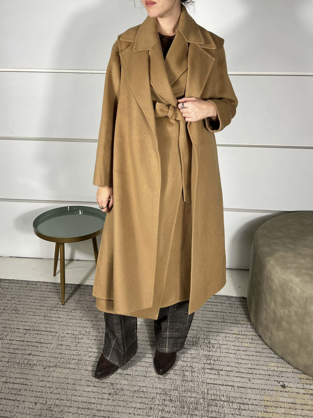 CAPPOTTO DOUBLE IN MISTO LANA COLORE CAMMELLO K110WUMD643AMBRA MANILA GRACE