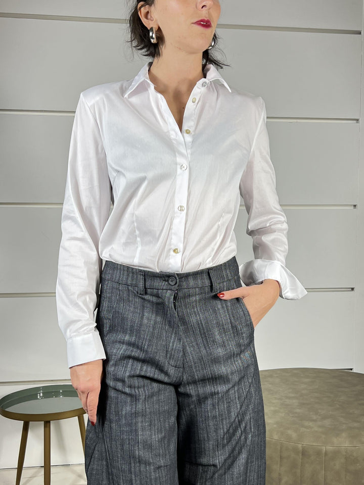 camicia a body bianca con spallina TF1205BIANCO VICOLO