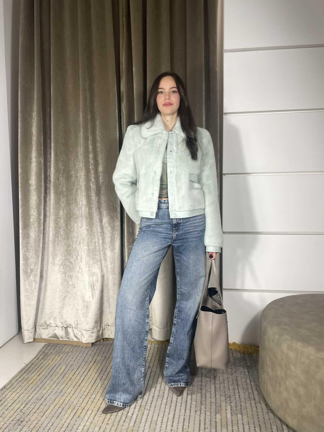 GIUBBOTTO CORTO IN ECOPELLICCIA 8O0204E073G613 PATRIZIA PEPE PREVIEW