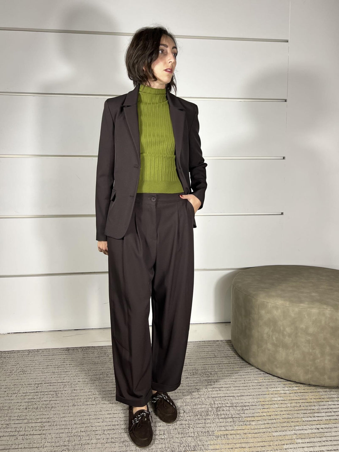 giacca slim fit due bottoni moro TF1519MORO VICOLO