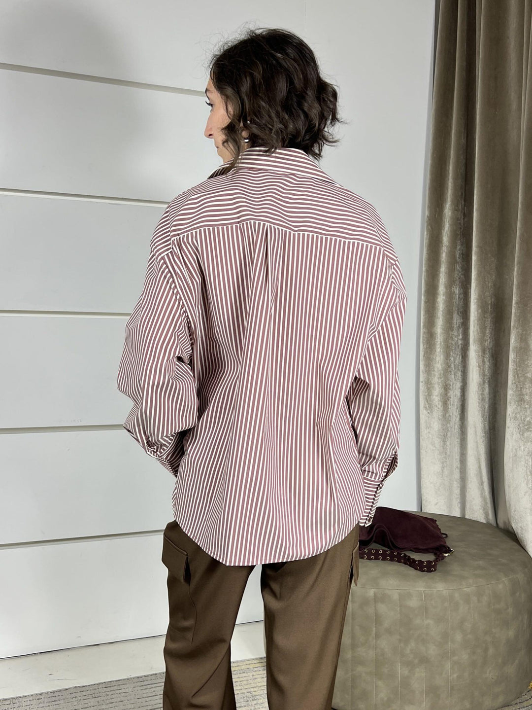 camicia a righe moro CFW-P041MORO HAVE ONE