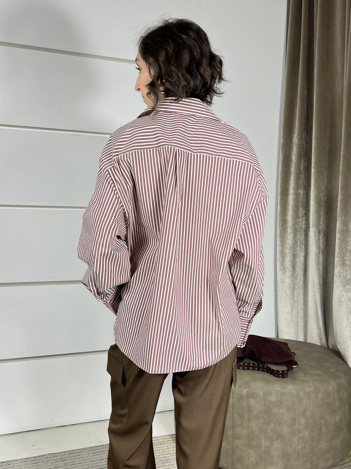 camicia a righe moro CFW-P041MORO HAVE ONE
