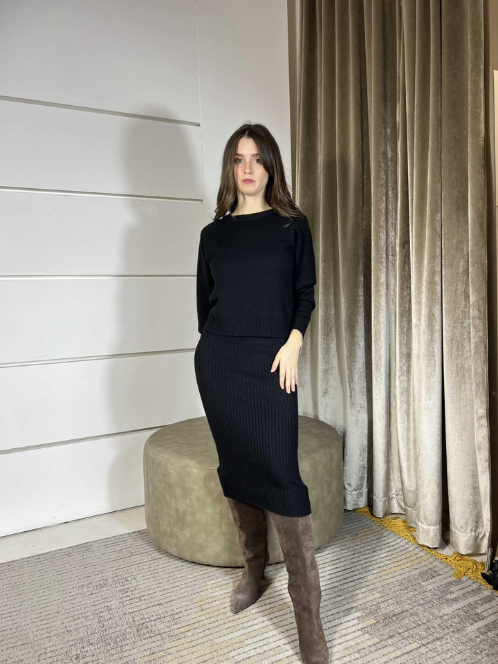 COMPLETO ABITO E MAGLIA NERO A COSTINE 1035910360NERO SUSY MIX