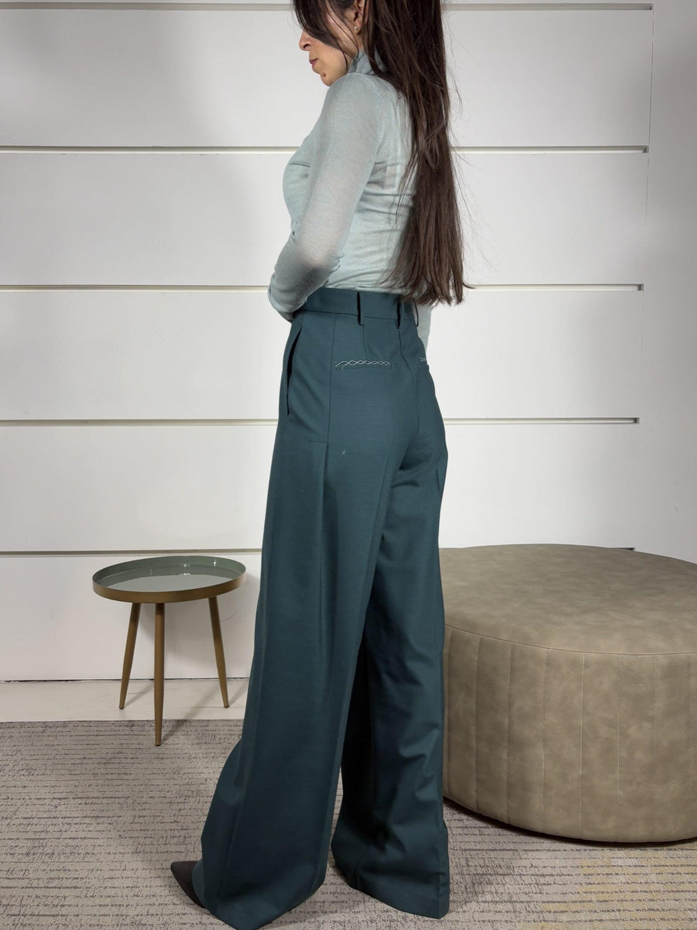 PANTALONE A PALAZZO COLORE VERDE 2P1707A475G619 PATRIZIA PEPE PREVIEW
