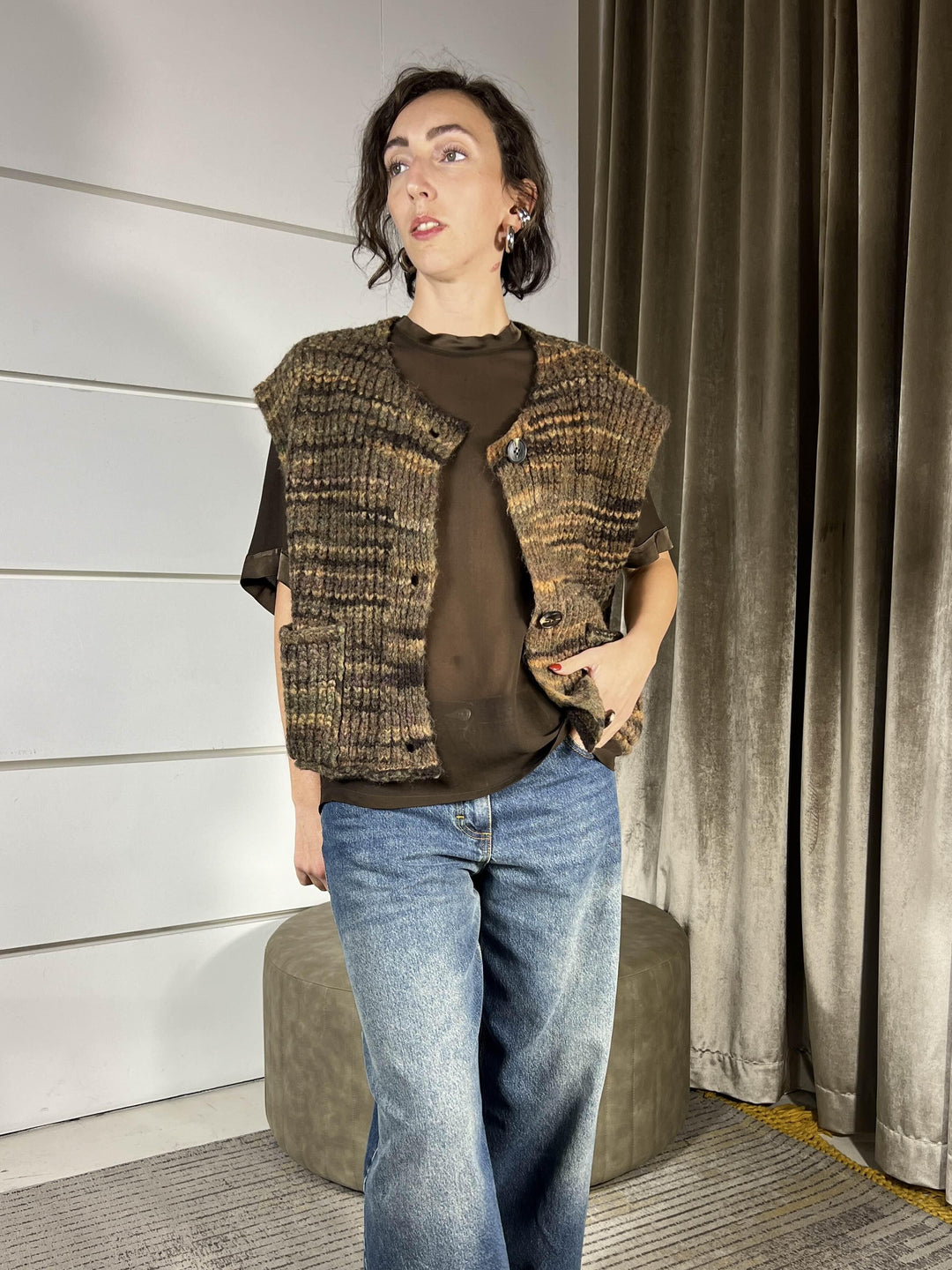 gilet multicolore 6moro in misto lana 545101MORO SUSY MIX