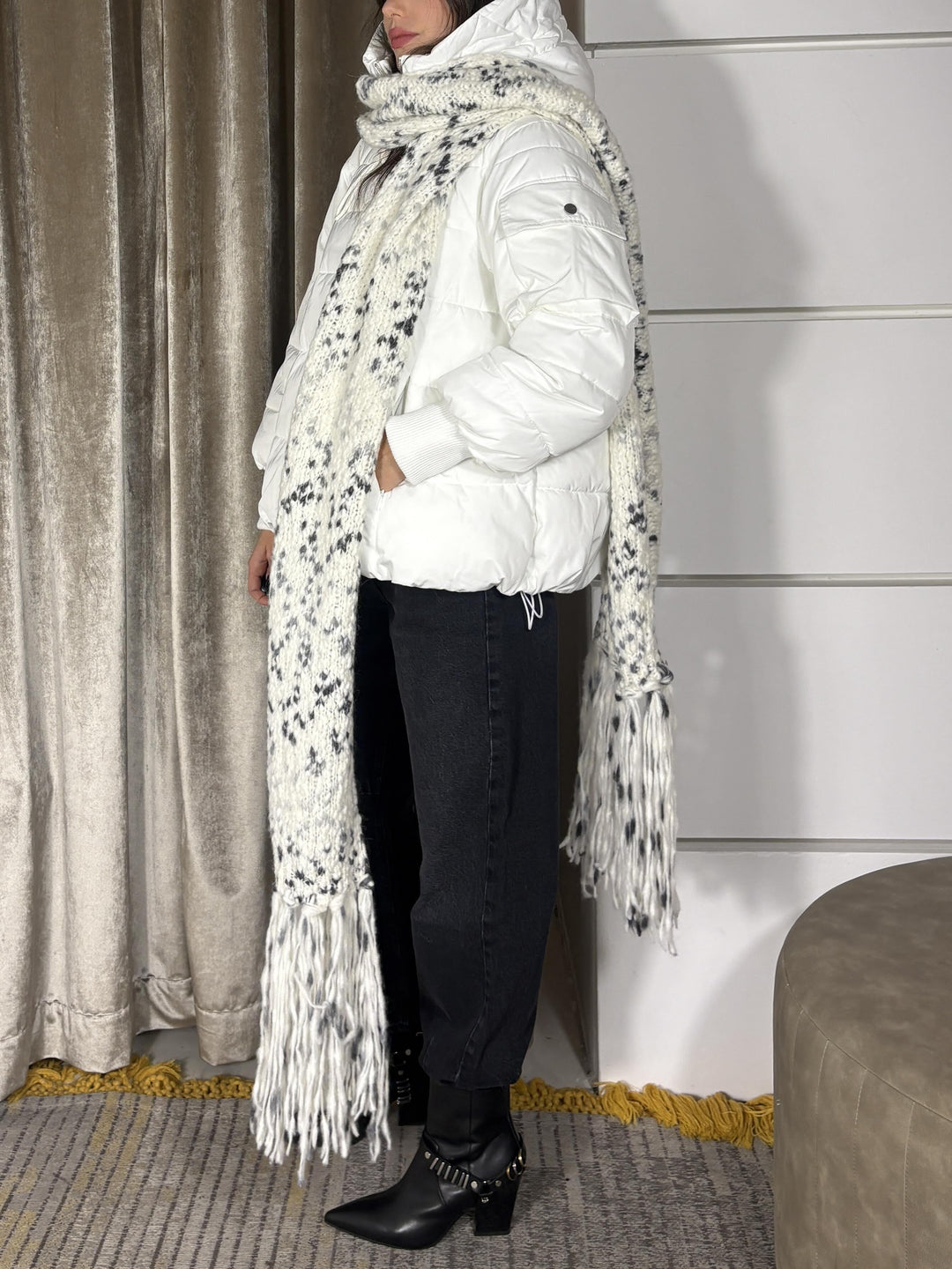 SCIARPA CON FRANGE ZEOR5402 CARLA G. ACCESSORI