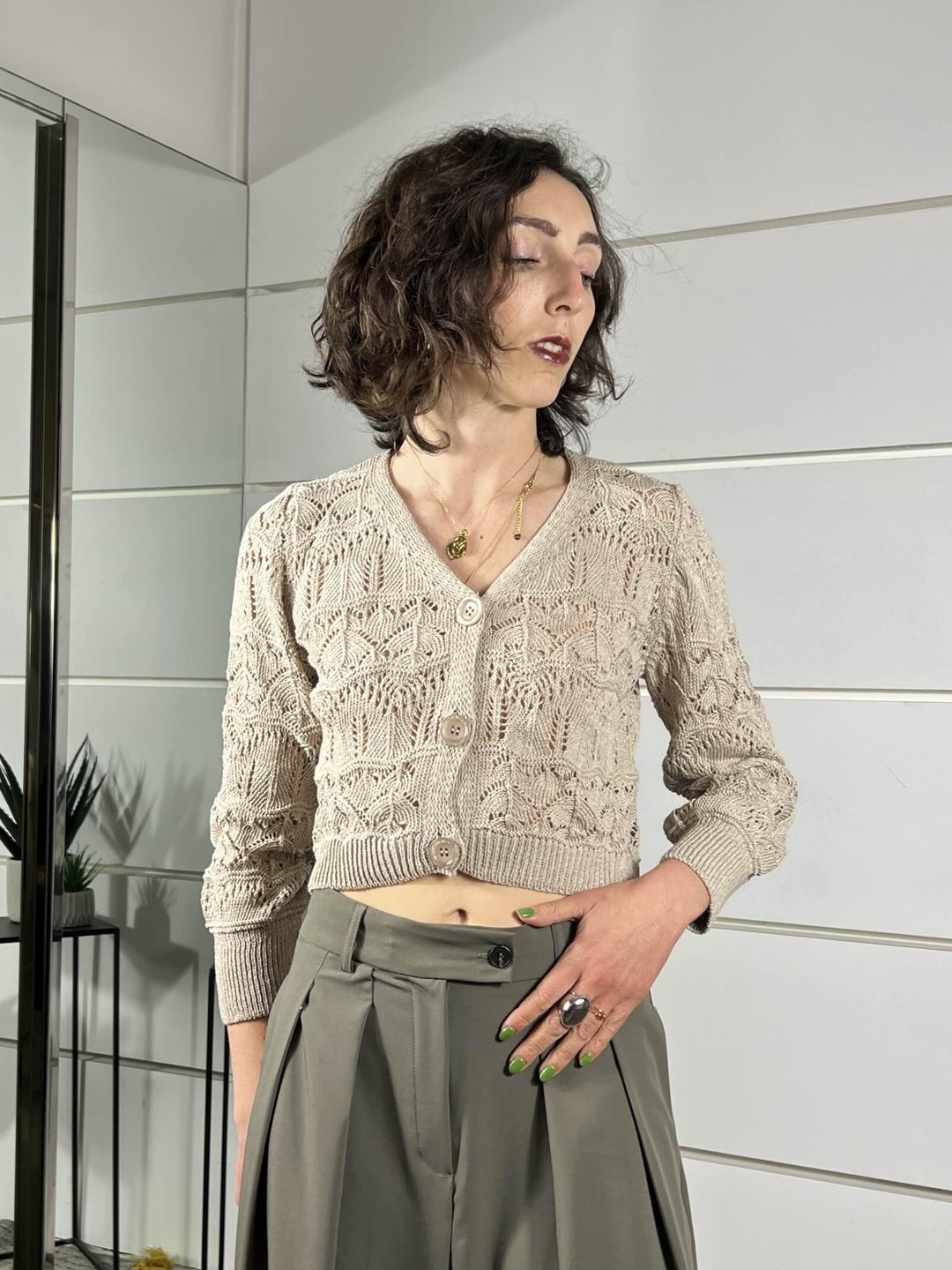 cardigan cropscollo a v corda 26217CORDA SUSY MIX