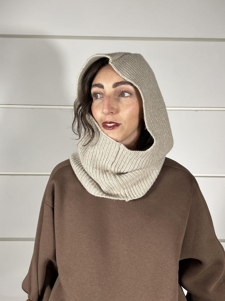 balaclava sabbia in misto lana 55061FSABBIA VICOLO