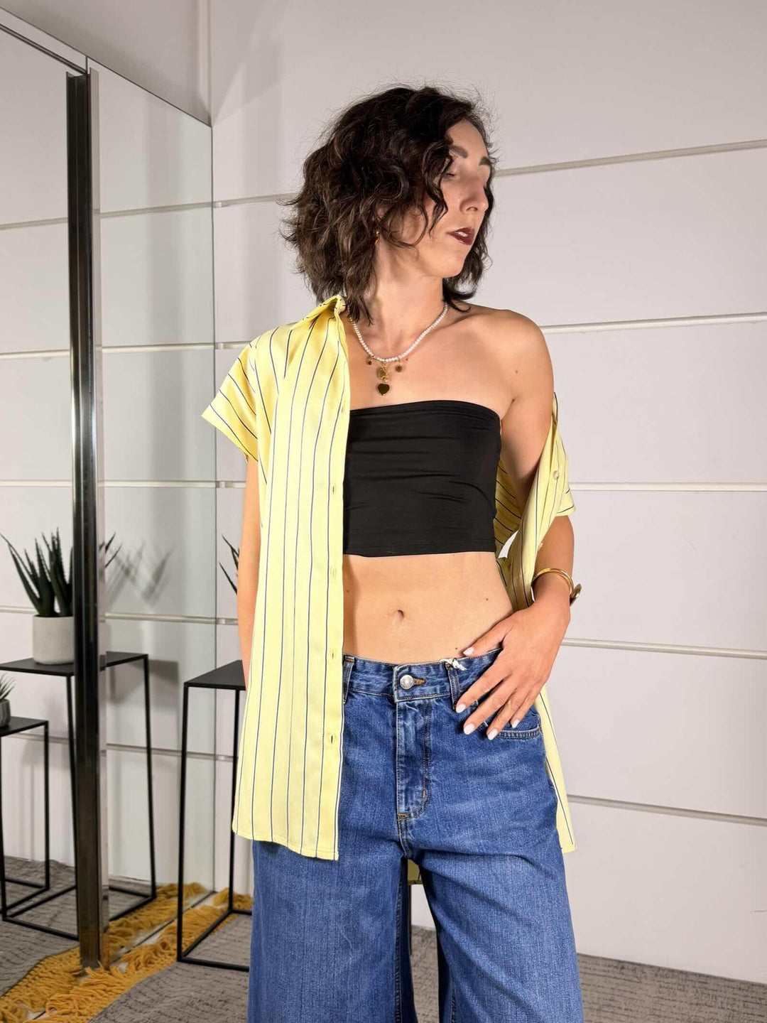 top a fascia in viscosa elasticizzata nero UAB0101NERO VICOLO